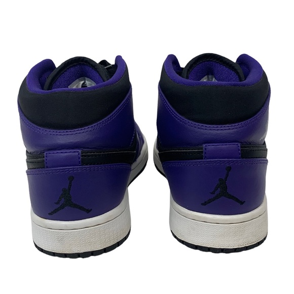 Nike Air Jordan 1 Retro Mid Black Dark Concord 554724-019 Hi-Top Shoes Size 9 - Picture 9 of 12
